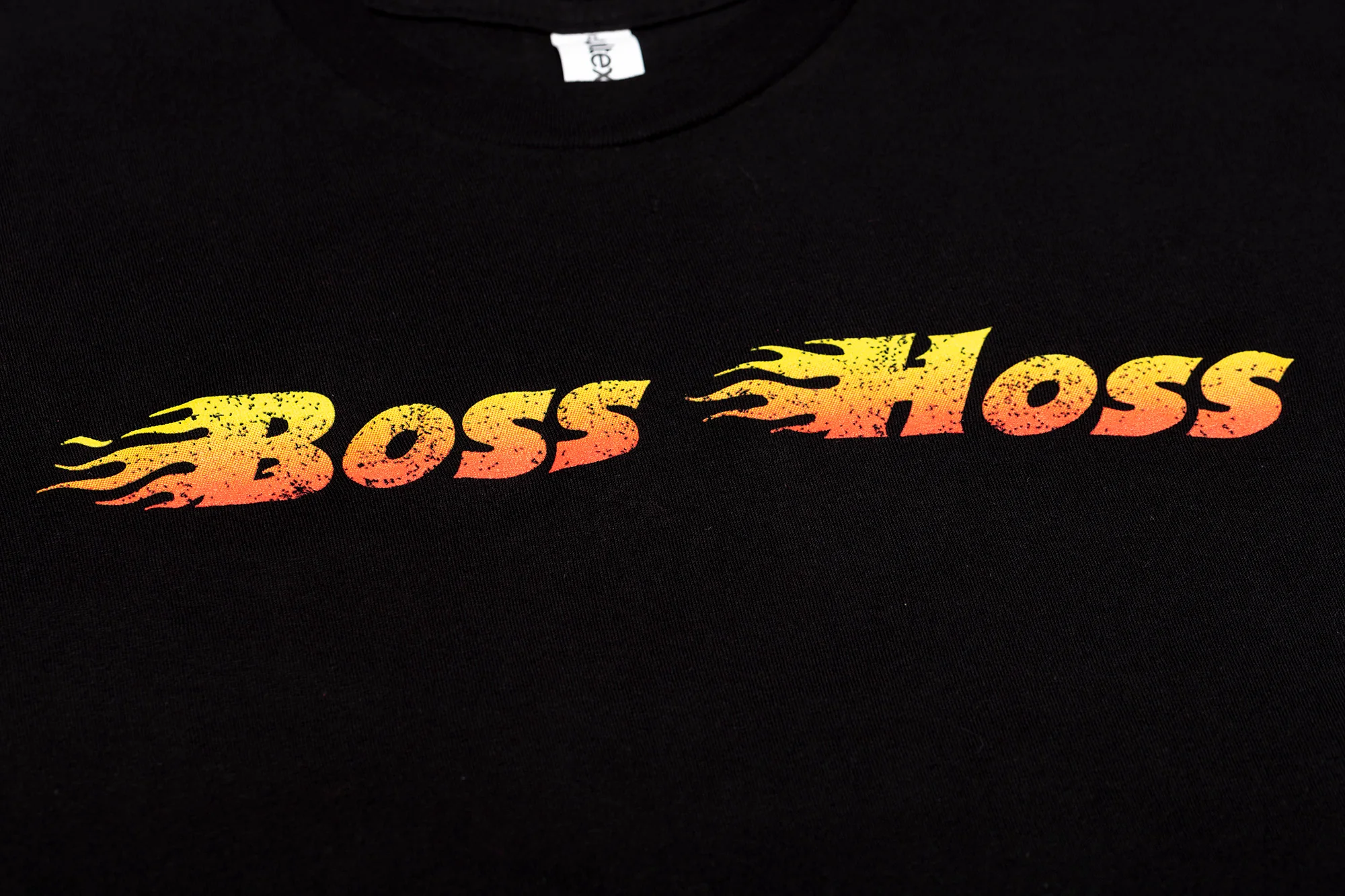 Black Checkered Flag Flaming Finish Tee Shirt - Image 3