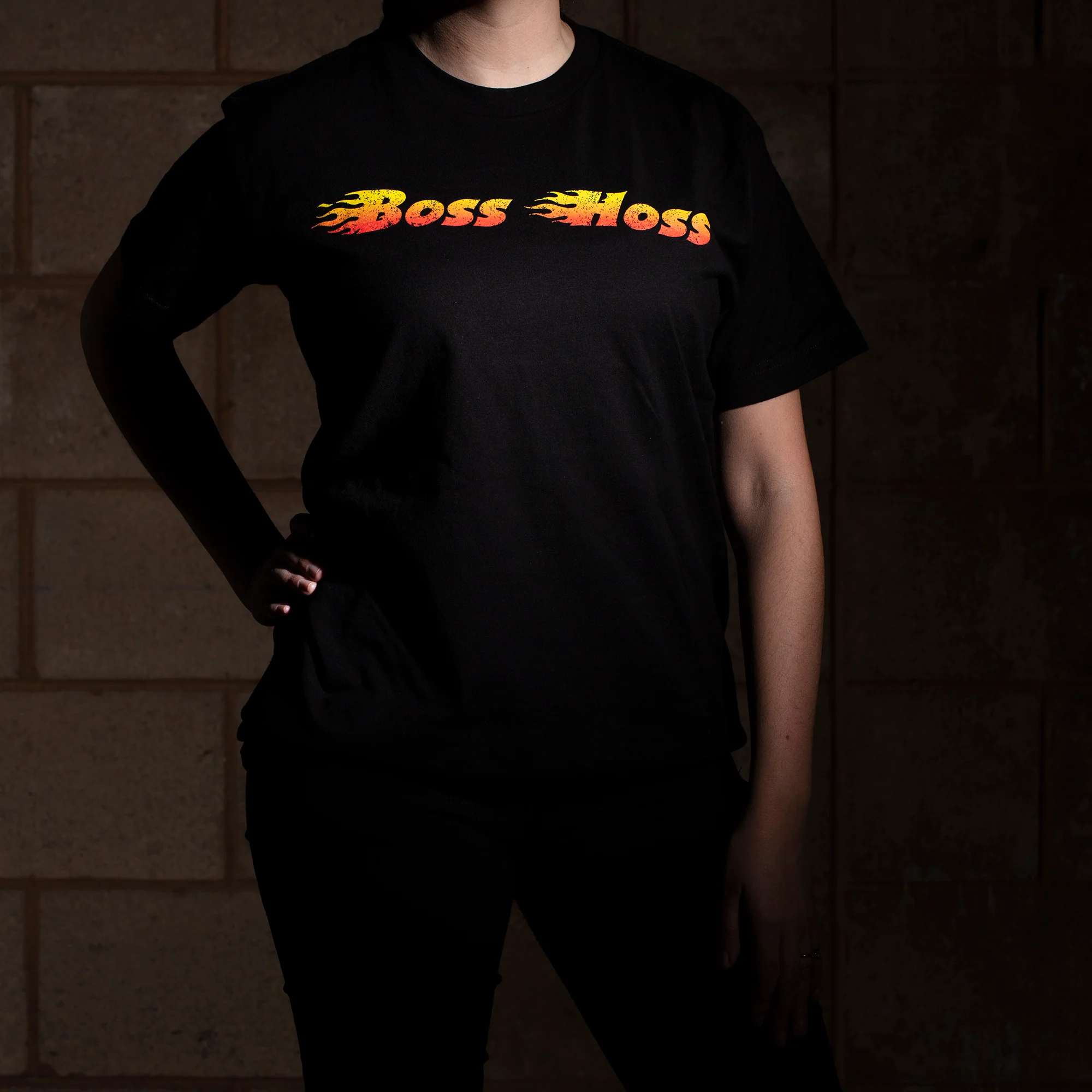 Black Checkered Flag Flaming Finish Tee Shirt - Image 6