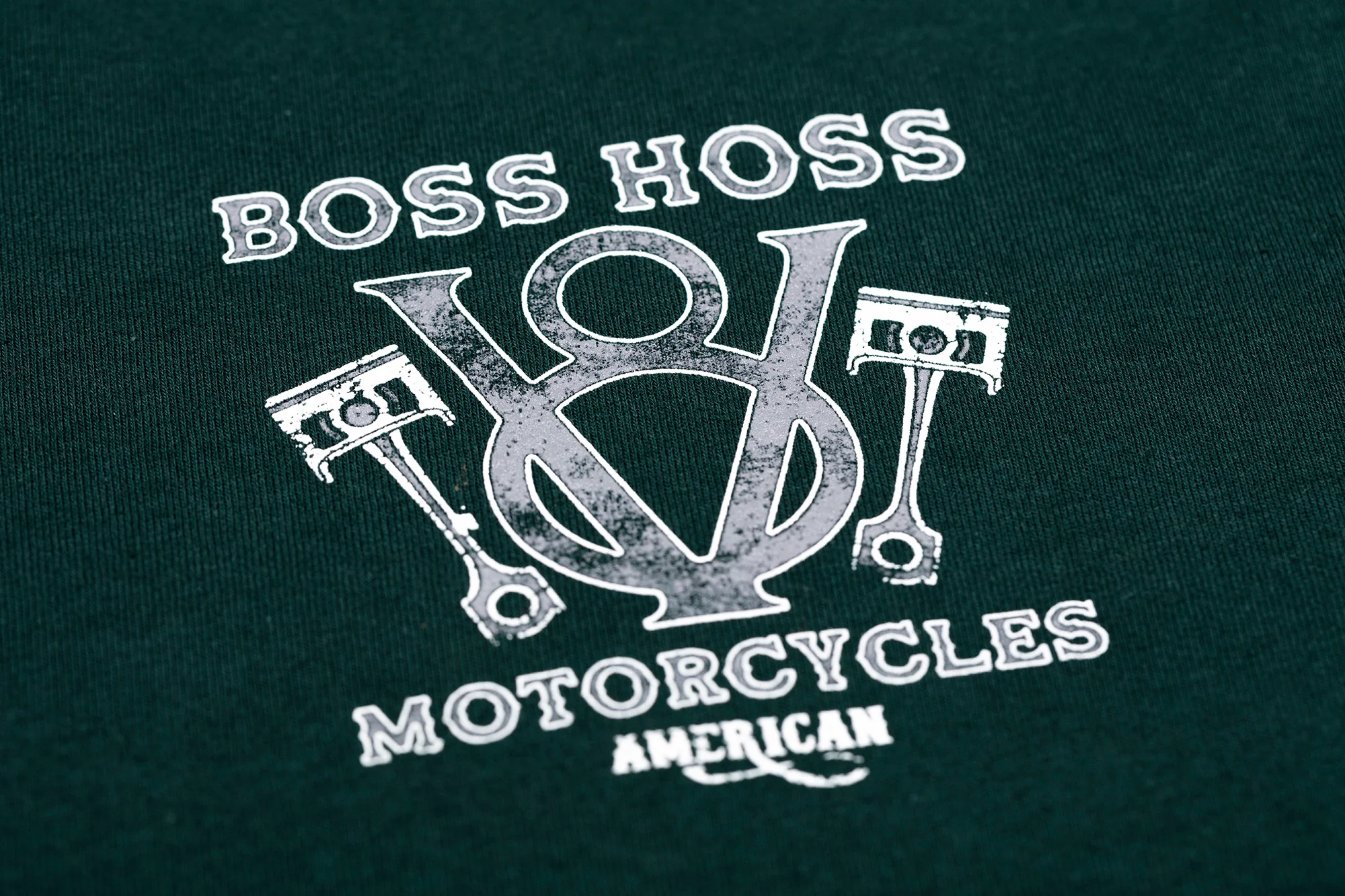 V8 Piston Power Long Sleeve Tee Forest Green - Image 3