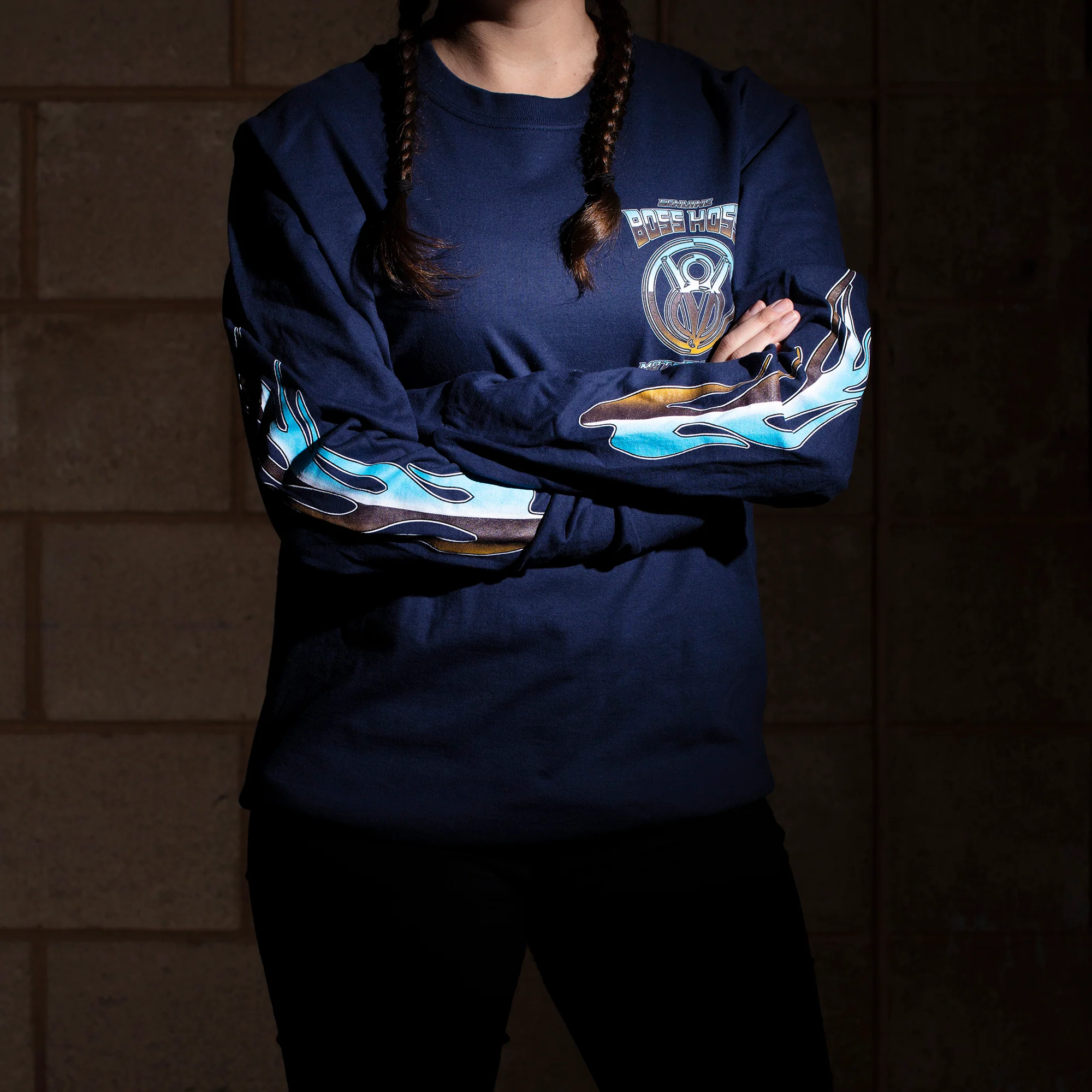 Crystal Blue Chrome Long Sleeve Tee - Image 6