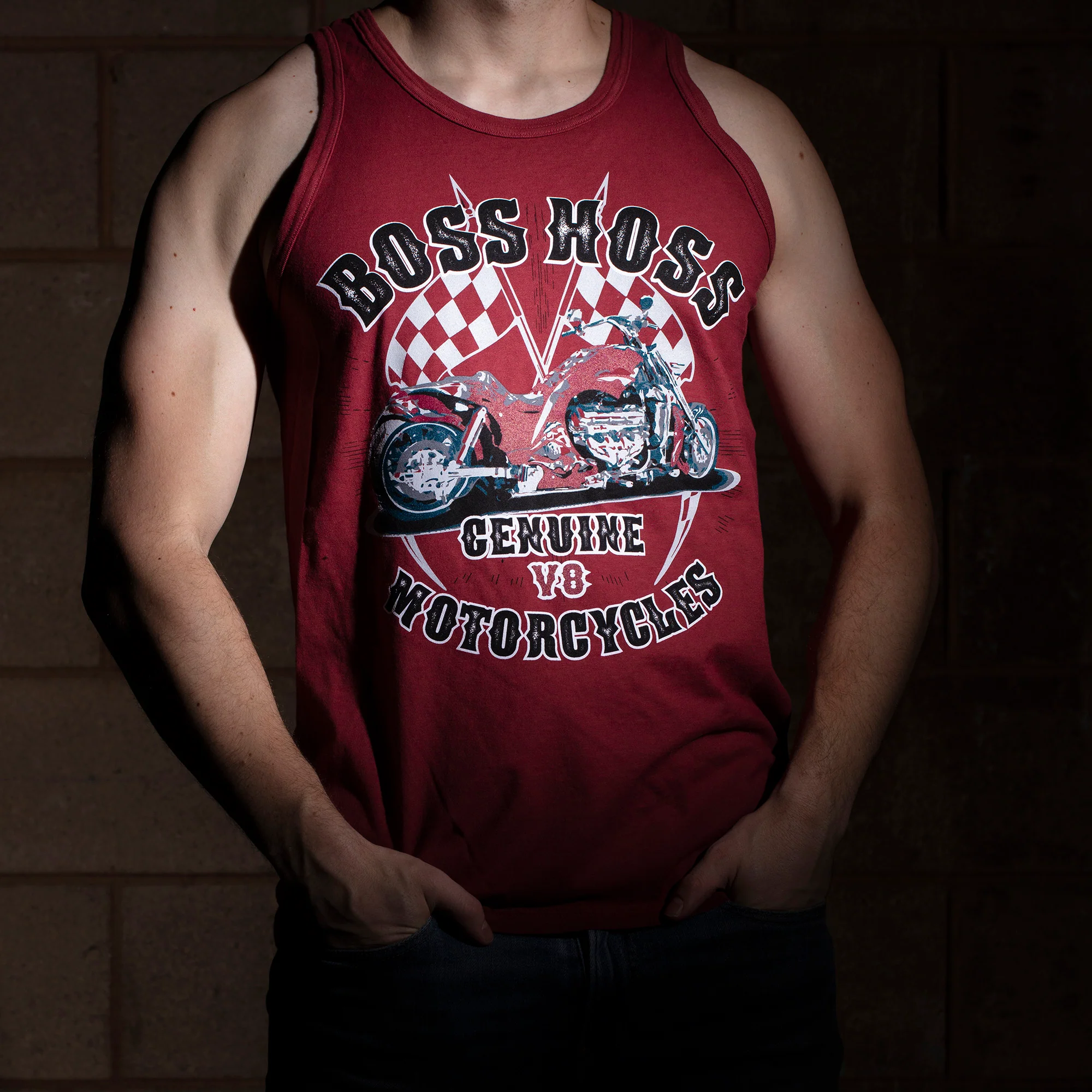 Genuine V8 Machines Tank Top Red - Image 7